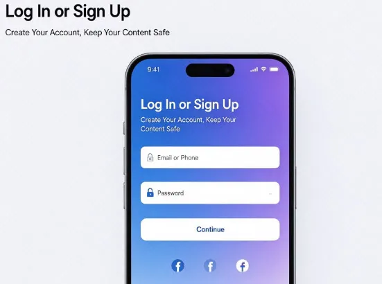 TikTok 账号登录界面